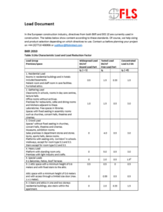 FLS Ltd. SubFloor Load Document