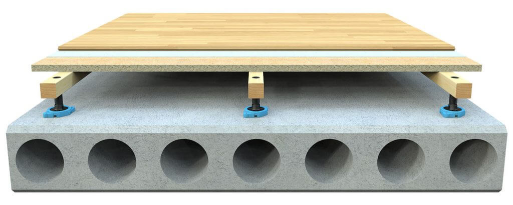 FLS Ltd. SubFloor Acoustic 12 Raised Floor Wooden Joist